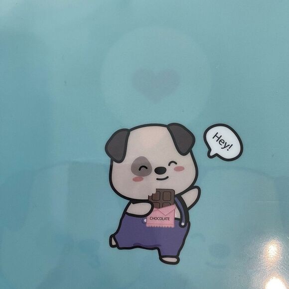 Cute Enjoy This Sweet Moment Animal Print Protective Folder. Sealed on 2 Sides. - Picture 5 of 11